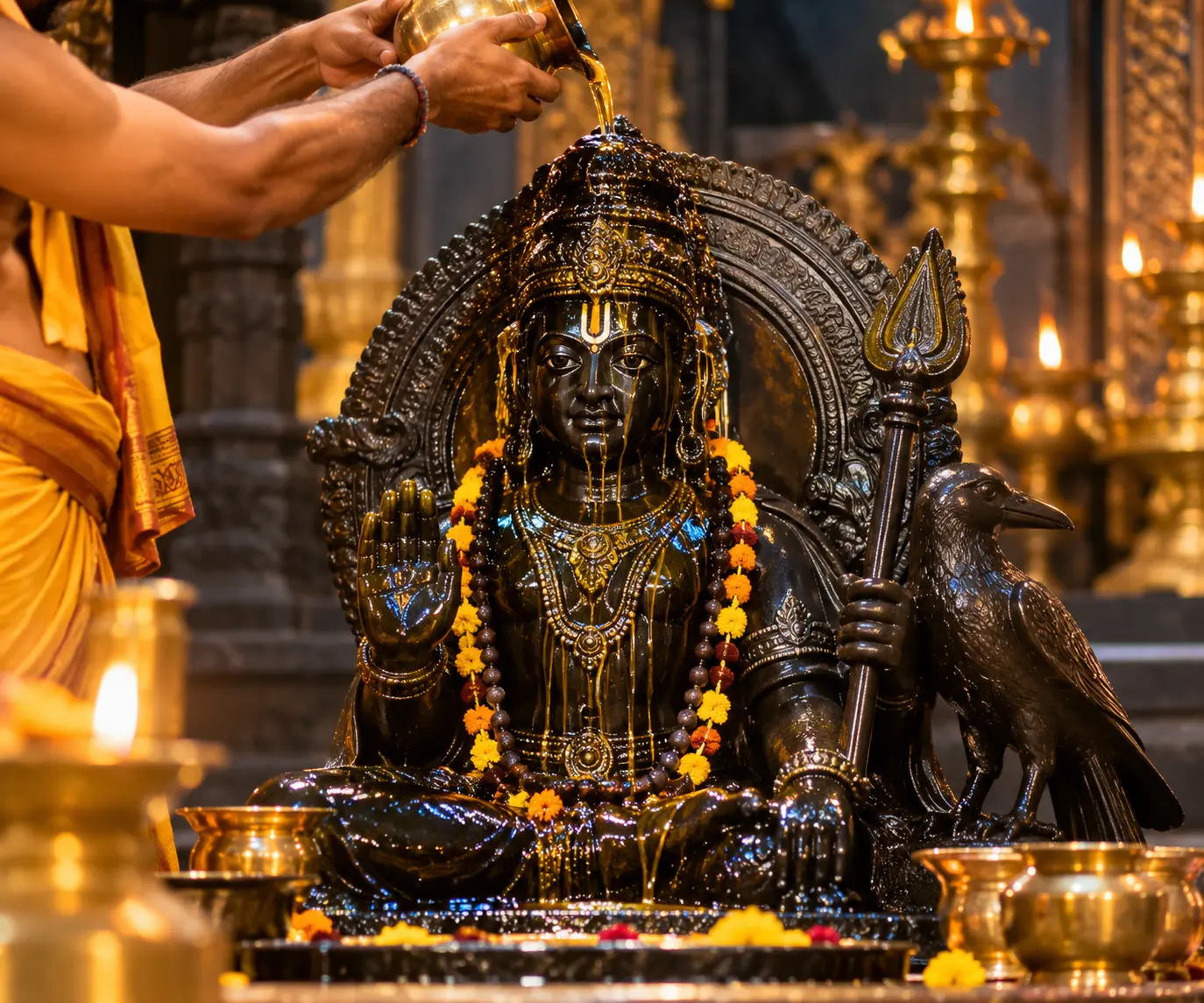 Shani Amavasya Vishesh – Shani Dev 11 Litre Til Tel Abhishek