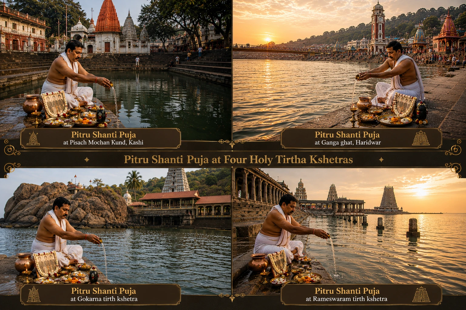 4 Sacred Tirth Kshetras • One Complete Pitru Shanti Seva
