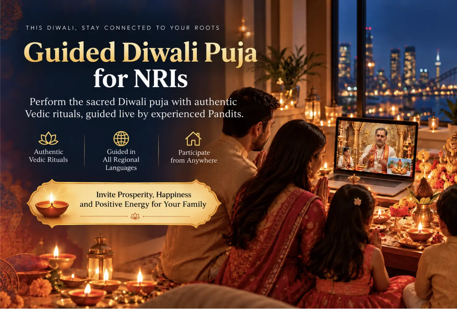 Guided Diwali Puja for NRIs – Celebrate Diwali with Authentic Vedic Rituals