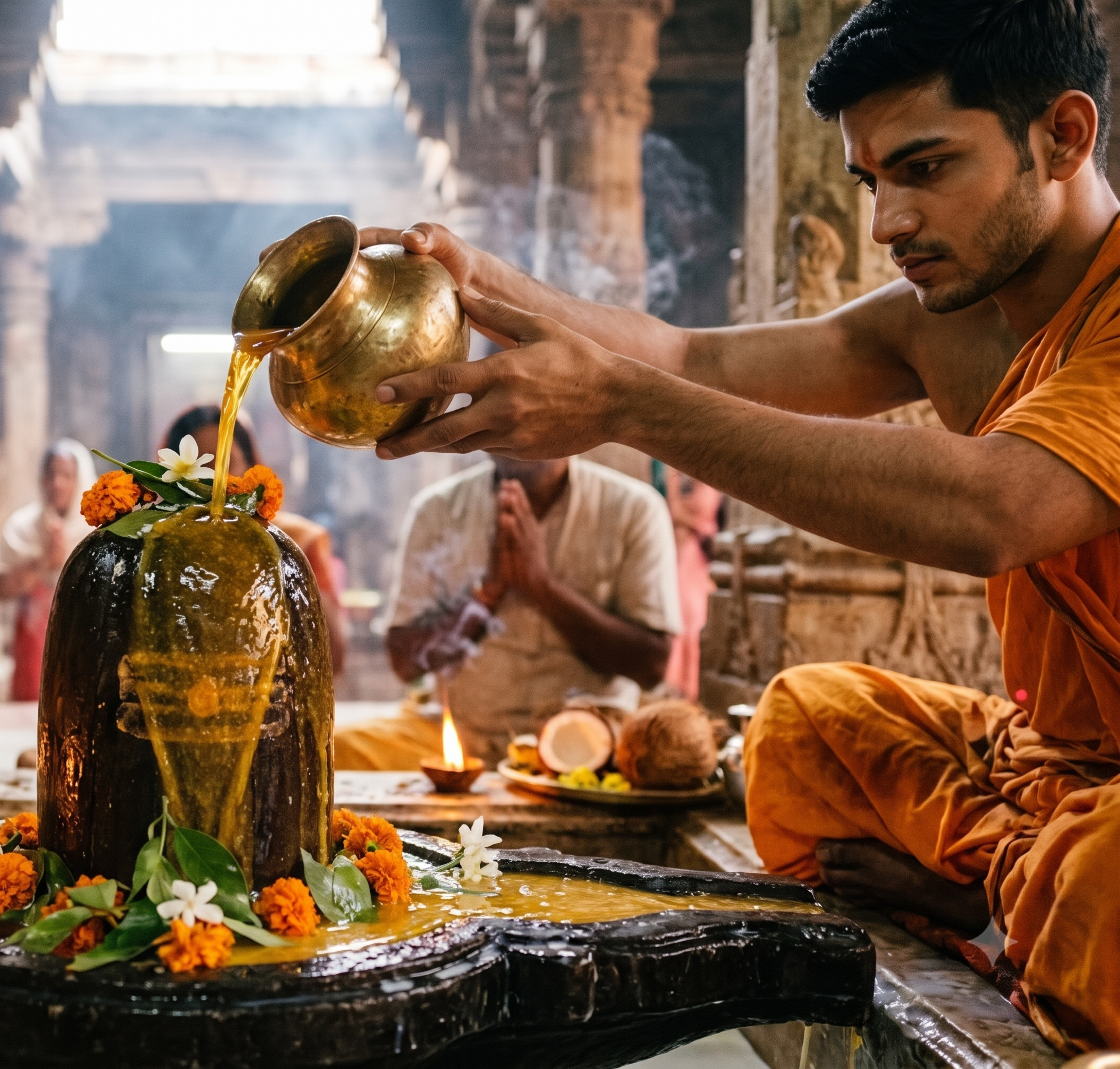 4-Somvar of Shravan Mustrud Oil abhishek Sankalp