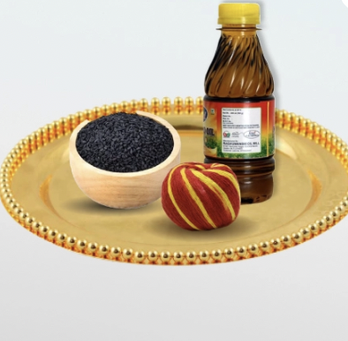 Mustard Oil, Black Til and Mouli