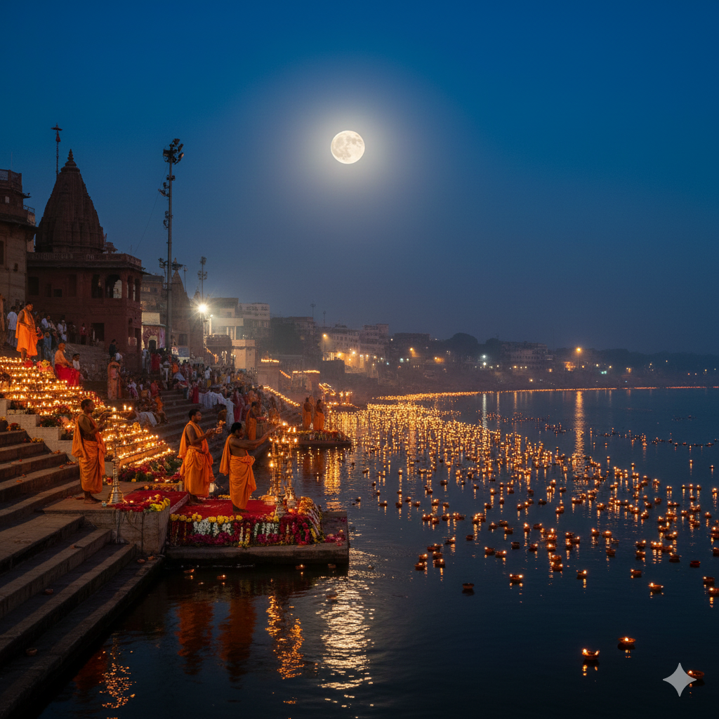 Ganga Aarti and deep daan