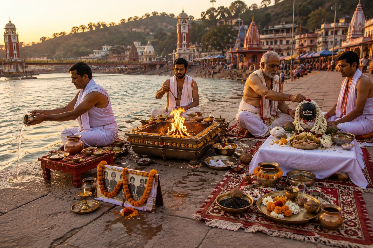 Pitra Tarpan puja - Narayana Bali, & Tripindi Shraddha at Haridwar Ganga Ghat