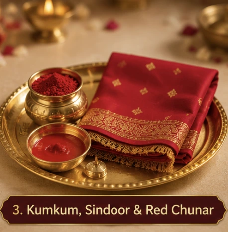🔴 Kumkum, Sindoor & Red Chunari
