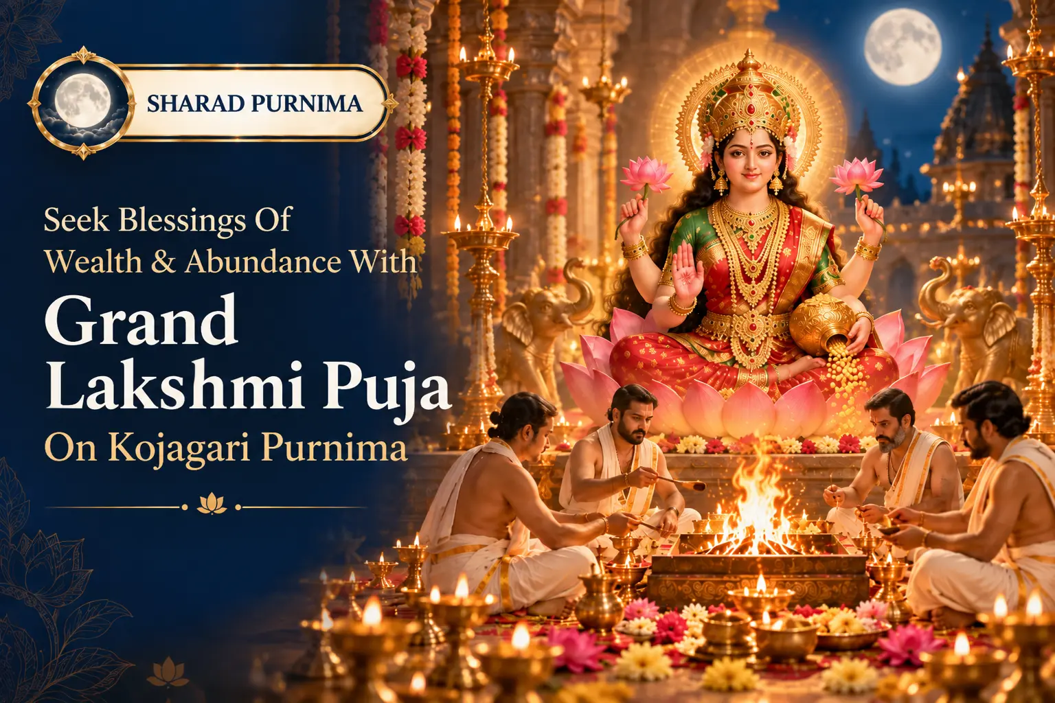 11,000 Lakshmi Beej Mantra Jaap, Dashansha Hawan, 108 Nariyal Gola Purnahuti Yagya Mahapuja