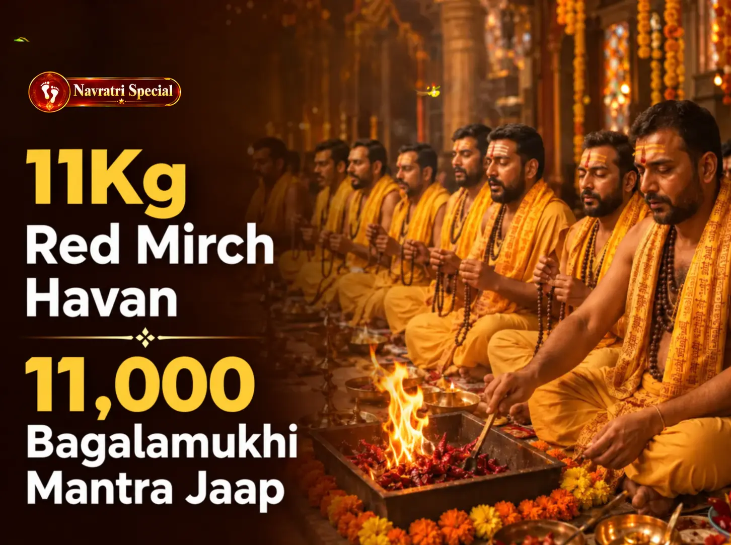 9 Days 11 Kg Lal Mirch Agni Ahuti Maha Yagya Bagalamukhi-Pratyangira Kavach