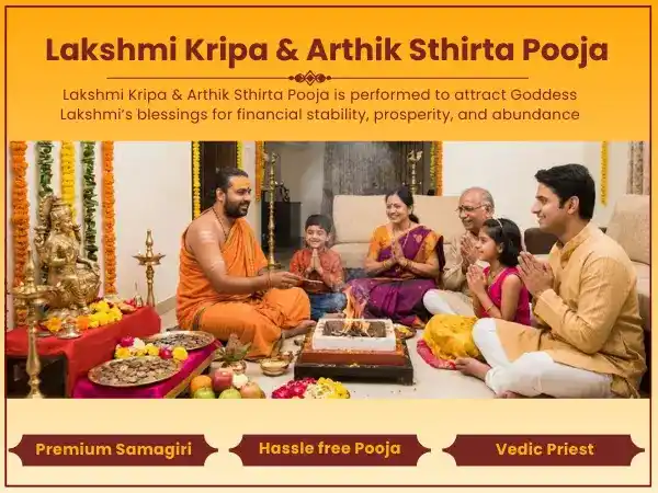 Lakshmi Kripa & Arthik Sthirta Pooja package - money & prosperity (at home)
