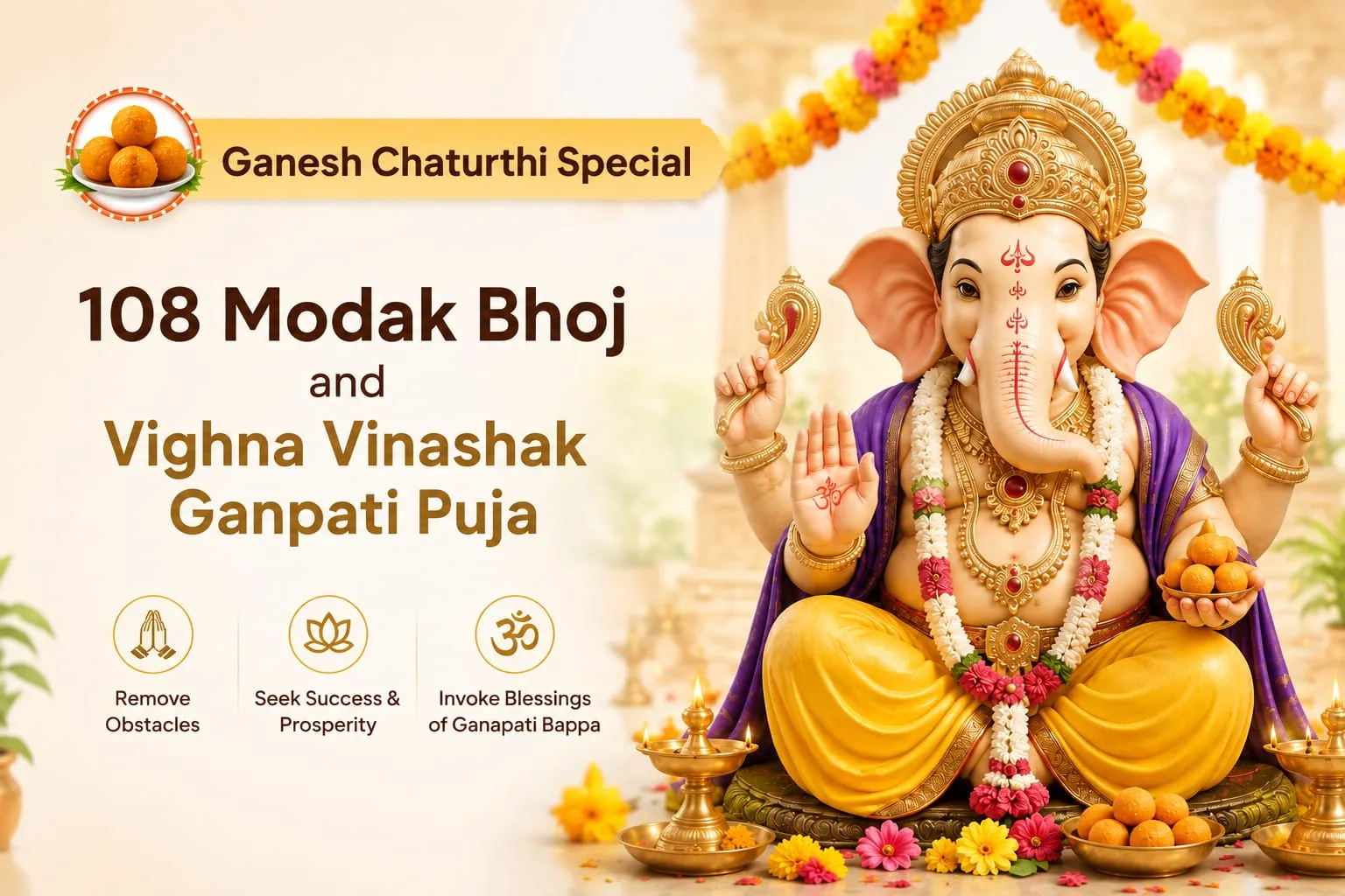 Ganesh Chaturthi Special: 108 Modak Bhog & Vighna Vinashak Ganpati Puja